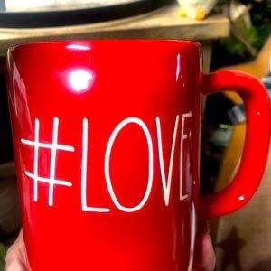 Rae Dunn bright red #Love mug